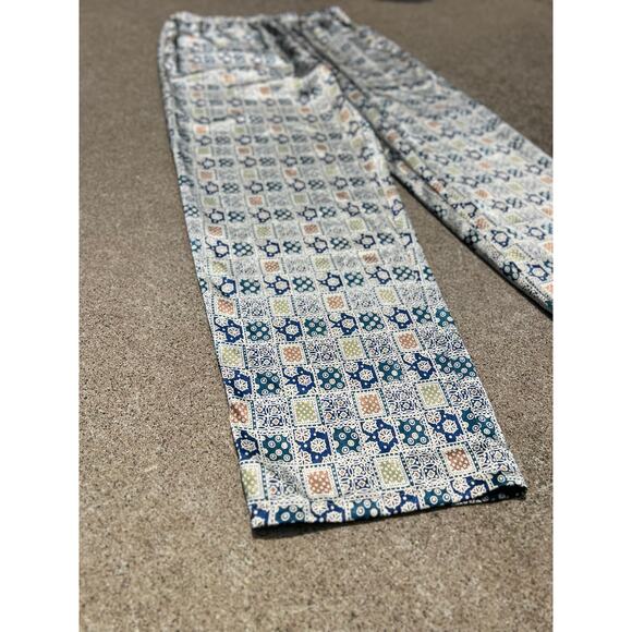 Vintage Secret Treasures Pants Women Size Small Patterned Straight Leg Pull On - Picture 2 of 5